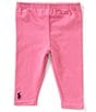 Color:Baja Pink - Image 1 - Baby Girls 3-24 Months Solid Leggings