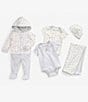 Color:Quartz Heather Multi - Image 2 - Baby Newborn-24 Months Short Sleeve Toy Print Bodysuits 2-Pack