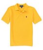 Color:Basic Gold/Chalet Purple - Image 1 - Childrenswear Big Boys 8-20 Collegiate Short-Sleeve Mesh Polo Shirt