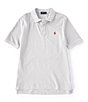 Color:Light Smoke - Image 1 - Childrenswear Big Boys 8-20 Collegiate Short-Sleeve Mesh Polo Shirt