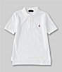 Color:White/Sweet Potato - Image 1 - Childrenswear Big Boys 8-20 Collegiate Short-Sleeve Mesh Polo Shirt
