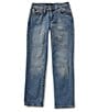 Color:Oxford Blue - Image 1 - Childrenswear Big Boys 8-20 Straight Slim Fit Denim Jeans