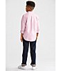 Color:New Rose - Image 4 - Big Boys 8-20 Solid Long-Sleeve Oxford Shirt