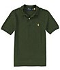 Color:Army Green - Image 1 - Childrenswear Big Boys 8-20 Short-Sleeve Essential Mesh Polo Shirt