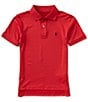 Color:Old Glory Red - Image 1 - Big Boys 8-20 Solid Short Sleeve Stretch Polo Shirt
