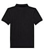 Color:Polo Black - Image 2 - Big Boys 8-20 Solid Short Sleeve Stretch Polo Shirt