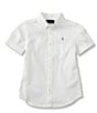 Color:White - Image 1 - Big Girls 7-16 Oxford Button-Down Shirt