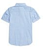 Color:Blue - Image 2 - Big Girls 7-16 Oxford Button-Down Shirt