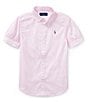 Color:Deco Pink - Image 1 - Big Girls 7-16 Oxford Button-Down Shirt