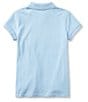 Color:Elite Blue - Image 2 - Childrenswear Big Girls 7-16 Short-Sleeve Mesh Polo Shirt