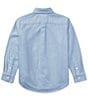 Color:Oxford Blue - Image 2 - Little Boys 2T-7 Long-Sleeve Oxford Shirt