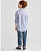 Color:Blue Multi - Image 3 - Little Boys 2T-7 Long-Sleeve Plaid Poplin Shirt