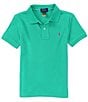 Color:Cabo Green - Image 1 - Childrenswear Little Boys 2T-7 Short-Sleeve Essential Mesh Polo Shirt