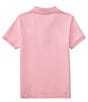 Color:Carmel Pink - Image 2 - Little Boys 2T-7 Short Sleeve Classic Mesh Polo Shirt