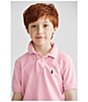 Color:Carmel Pink - Image 3 - Little Boys 2T-7 Short Sleeve Classic Mesh Polo Shirt