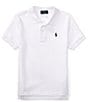 Color:White - Image 1 - Little Boys 2T-7 Short Sleeve Classic Mesh Polo Shirt