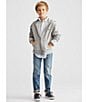 Color:Blue/White - Image 4 - Little Boys 2T-7 Striped Long-Sleeve Oxford Shirt