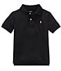 Color:Polo Black - Image 1 - Little Boys 2T-7 Short-Sleeve Lisle Solid Polo Shirt
