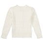Color:Warm White - Image 2 - Childrenswear Little Girls 2T-6X Cable-Knit Cardigan Sweater