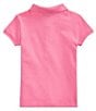 Color:Baja Pink - Image 2 - Childrenswear Little Girls 2T-6X Mesh Polo Shirt