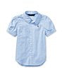 Color:Blue - Image 1 - Childrenswear Little Girls 2T-6X Oxford Button-Down Shirt