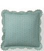Ralph Lauren Fitzroy Floral Stripe Scalloped Decorative Throw Square Pillow - Image 1