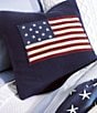 Color:Navy - Image 3 - Knit Flag Throw Pillow