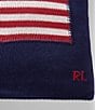 Color:Navy - Image 4 - Knit Flag Throw Pillow