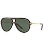 Color:Black - Image 1 - Men's Rl8177 58mm Pilot Sunglasses