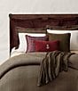 Color:Burgundy - Image 4 - Palazzo Collection Nortonbury Embroidered & Sequined Corduroy Rectangular Pillow