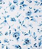Color:Porcelain Blue - Image 2 - Whitlow Bedding Collection Floral Sateen Duvet Cover