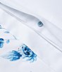 Color:Porcelain Blue - Image 5 - Whitlow Bedding Collection Floral Sateen Duvet Cover