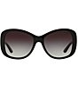 Color:Shiny Black - Image 2 - Women's Rl8144 56mm Butterfly Sunglasses