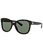 Color:Dark Havana - Image 1 - Women's Rl8180 54mm Oval Sunglasses