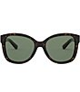 Color:Dark Havana - Image 2 - Women's Rl8180 54mm Oval Sunglasses