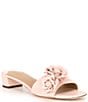Color:Pink Opal - Image 1 - Fay Floral Leather Slide Sandals