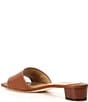 Color:Deep Saddle Tan - Image 3 - Fay Tumbled Leather Slide Sandals