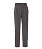 Color:Grey/Brown Mini-Grid - Image 2 - Mini-Grid Classic-Fit Pleated-Front Dress Pants