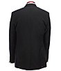 Color:Black - Image 2 - Slim Fit Flat Front Pants Solid Wool Suit