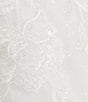 Color:White - Image 3 - Big Girls 7-16 Scalloped Embroidered Mesh Gown