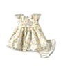 Color:Ivory - Image 1 - Baby Girls 3-24 Months Floral Embroidered Glitter-Accented Mesh Fit & Flare Dress