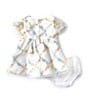Color:White - Image 2 - Baby Girls 3-24 Months Short Sleeve Floral-Embroidered Fit-And-Flare Dress