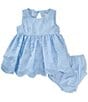 Rare Editions Baby Girls 3-24 Months Sleeveless Three-Dimensional Flower-Embroidered Fit & Flare Dress