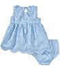Rare Editions Baby Girls 3-24 Months Sleeveless Three-Dimensional Flower-Embroidered Fit & Flare Dress