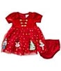 Rare Editions Baby Girls Nutcracker Applique Dress - Image 1
