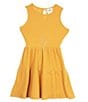 Color:Mustard - Image 2 - Big Girls 7-16 Animal Print Wool Dobby Kimono & BabyDoll Dress Set