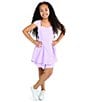 Rare Editions Big Girls Cap-Sleeve Tiered Fit & Flare Dress, Color:Lilac - Image 3