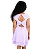 Rare Editions Big Girls Cap-Sleeve Tiered Fit & Flare Dress, Color:Lilac - Image 4