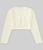 Color:Ivory - Image 2 - Big Girls 7-16 Long-Sleeve Beaded/Faux-Pearl-Accented Cardigan