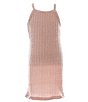 Color:Blush - Image 2 - Big Girls 7-16 Long-Sleeve Chenille Cardigan & Matching Sleeveless Shift Dress 2-Piece Set
